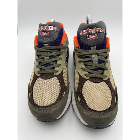 New Balance 990 Made in USA Olive Green Orange Men’s US 8 M990ENT3 - Picture 6 of 8